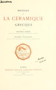 Histoire de la céramique grecque by Olivier Rayet
