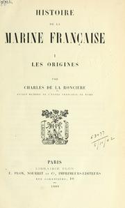 Cover of: Histoire de la marine française.