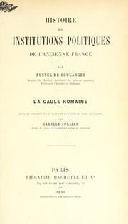 Cover of: Histoire des institutions politiques de l'ancienne France.