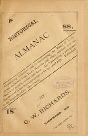 Cover of: A historical almanac, 1888 by Charles W. Richards