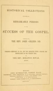 Cover of: Historical collections relating to remarkable periods of the success of the gospel