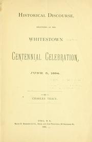 Cover of: Historical discourse, delivered at the Whitestown centennial celebration