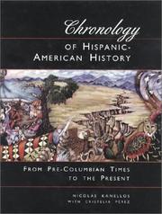 Cover of: Chronology of Hispanic-American history: from pre-Columbian times to the present