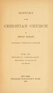 Cover of: History of the Christian church