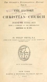 Cover of: history of the Christian church ...