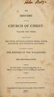 Cover of: History of the church of Christ.