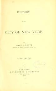 Cover of: History of the city of New York