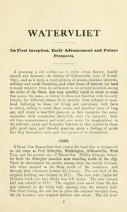 Cover of: History of the city of Watervliet, N.Y., 1630 to 1910 by Myers, James Thorn