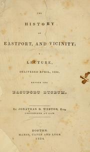 Cover of: The history of Eastport, and vicinity