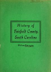 Cover of: History of Fairfield county, South Carolina