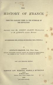 Cover of: history of France from the earliest times to the outbreak of the Revolution.