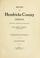 Cover of: History of Hendricks County, Indiana