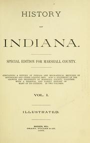 Cover of: History of Indiana by 
