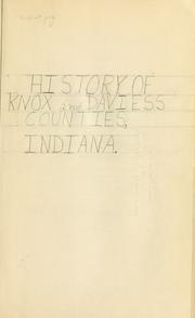 Cover of: History of Knox and Daviess County, Indiana by 