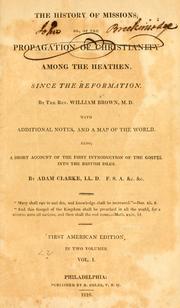 Cover of: The History of missions by William Brown, William Brown