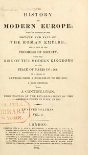 Cover of: The history of modern Europe by Russell, William, Russell, William