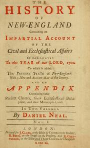 Cover of: The history of New-England by Neal, Daniel