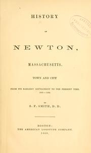 History of Newton, Massachusetts by Samuel Francis Smith