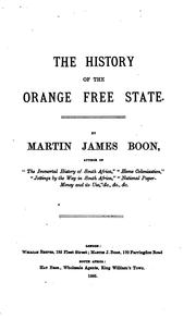 Cover of: history of the Orange Free State.