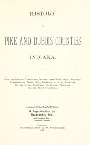 Cover of: History of Pike and Dubois counties, Indiana by 