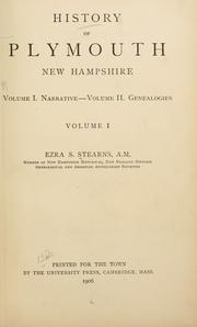 Cover of: History of Plymouth, New Hampshire by Ezra S. Stearns
