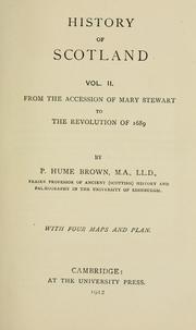 Cover of: History of Scotland by Peter Hume Brown, Peter Hume Brown