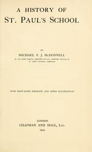 A history of St. Paul's School by Michael F. J. McDonnell
