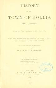 Cover of: History of the town of Hollis, New Hampshire, from its first settlement to the year 1879