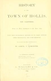 Cover of: History of the town of Hollis, New Hampshire, from its first settlement to the year 1879.