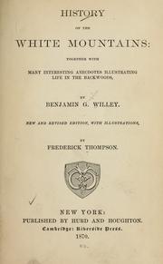 Cover of: History of the White mountains