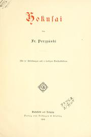 Cover of: Hokusai by Friedrich Perzyński
