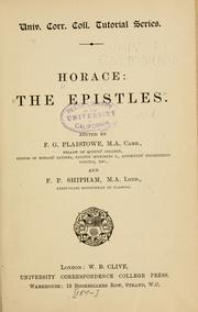 Cover of: Horace: the Epistles.