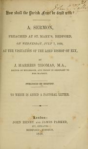 How shall the parish feast be dealt with? by John Harries Thomas