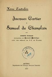 Cover of: Héros d'autrefois, Jacques Cartier et Samuel de Champlain