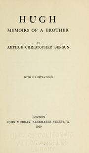 Cover of: Hugh by Arthur Christopher Benson