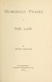 Cover of: Humorous phases of the law.