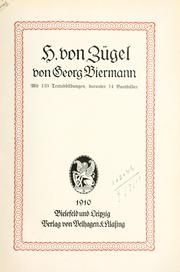 Cover of: H. von Zügel.