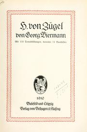 Cover of: H. von Zügel. by Biermann, Georg