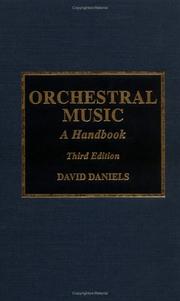 Cover of: Orchestral music by Daniels, David, Daniels, David