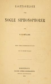 Cover of: Iagttagelser over nogle Siphonophorer