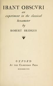 Cover of: Ibant obscvri by Robert Seymour Bridges