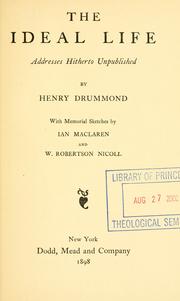 Cover of: The ideal life by Henry Drummond