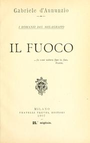 Cover of: Il fuoco. by Gabriele D'Annunzio