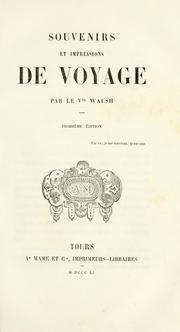 Cover of: Souvenirs et impressions de voyage