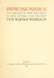 Impressionismus by Weisbach, Werner