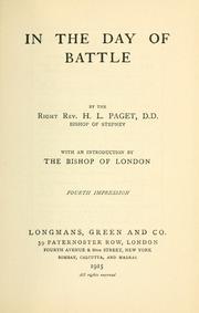 In the day of battle by Paget, Henry Luke Bp. of Chester