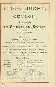 Cover of: India, Burma, and Ceylon. | Thomas Cook Ltd.