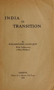 Cover of: India in transition.