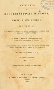 Cover of: Institutes of ecclesiastical history, ancient and modern, in four books