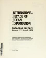 Cover of: International decade of ocean exploration by United States. Environmental Data Service., United States. Environmental Data Service.